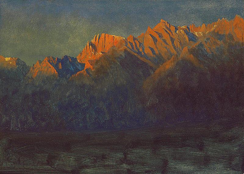 Albert Bierstadt Sunrise in the Sierras